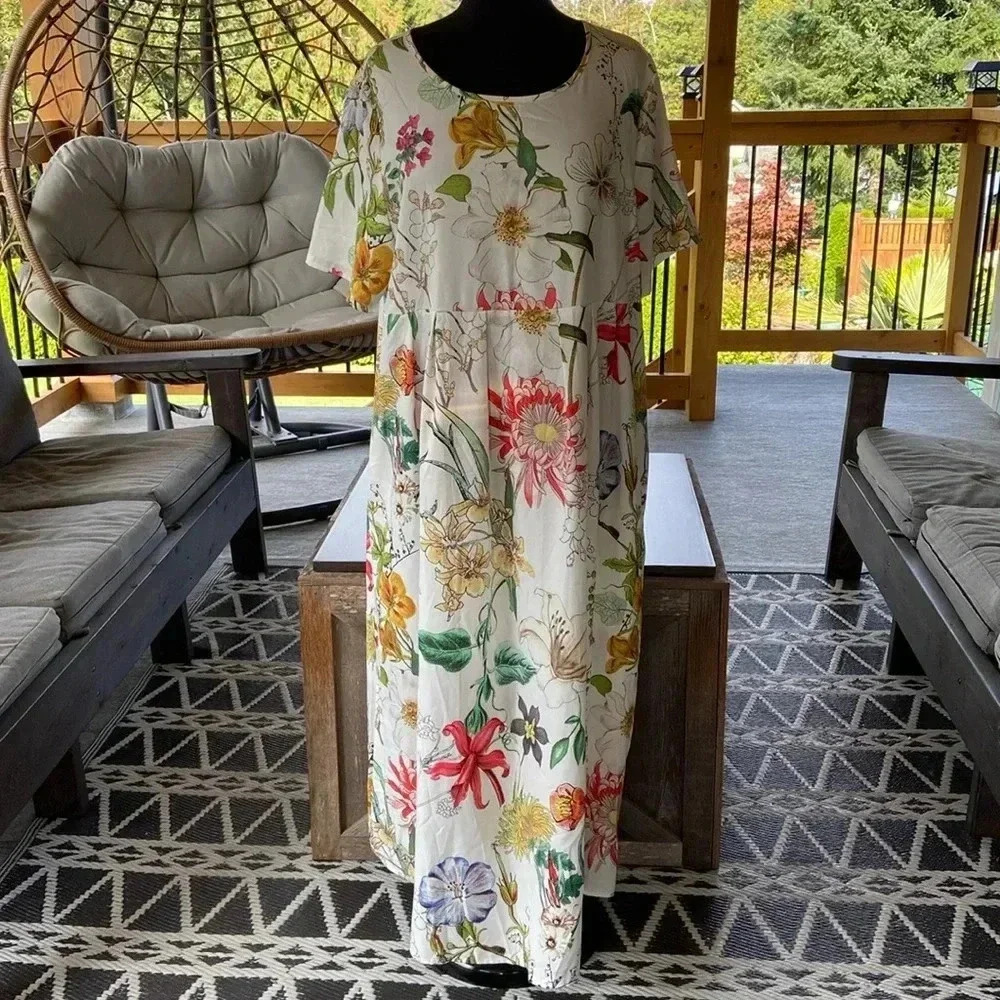 Noracora | Floral Short Sleeve  Dress